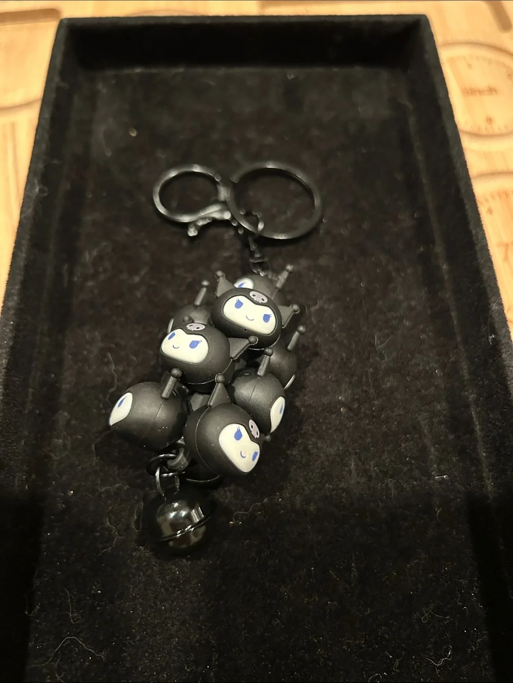 Black Cute Character Cluster Keychain for Kids